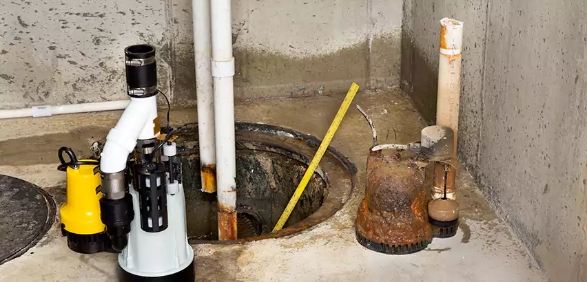 Installing Sump Pump in Finished Basement in Hampton Bays, NY